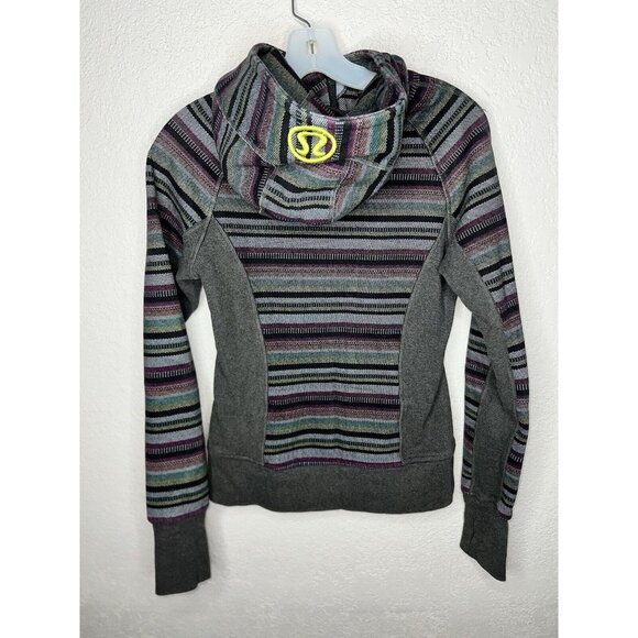 lululemon athletica Striped Gray and Purple Hoodie - Picture 4 of 8
